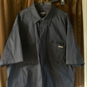 DieHard Mens Black Button Down Short Sleeve Shirt